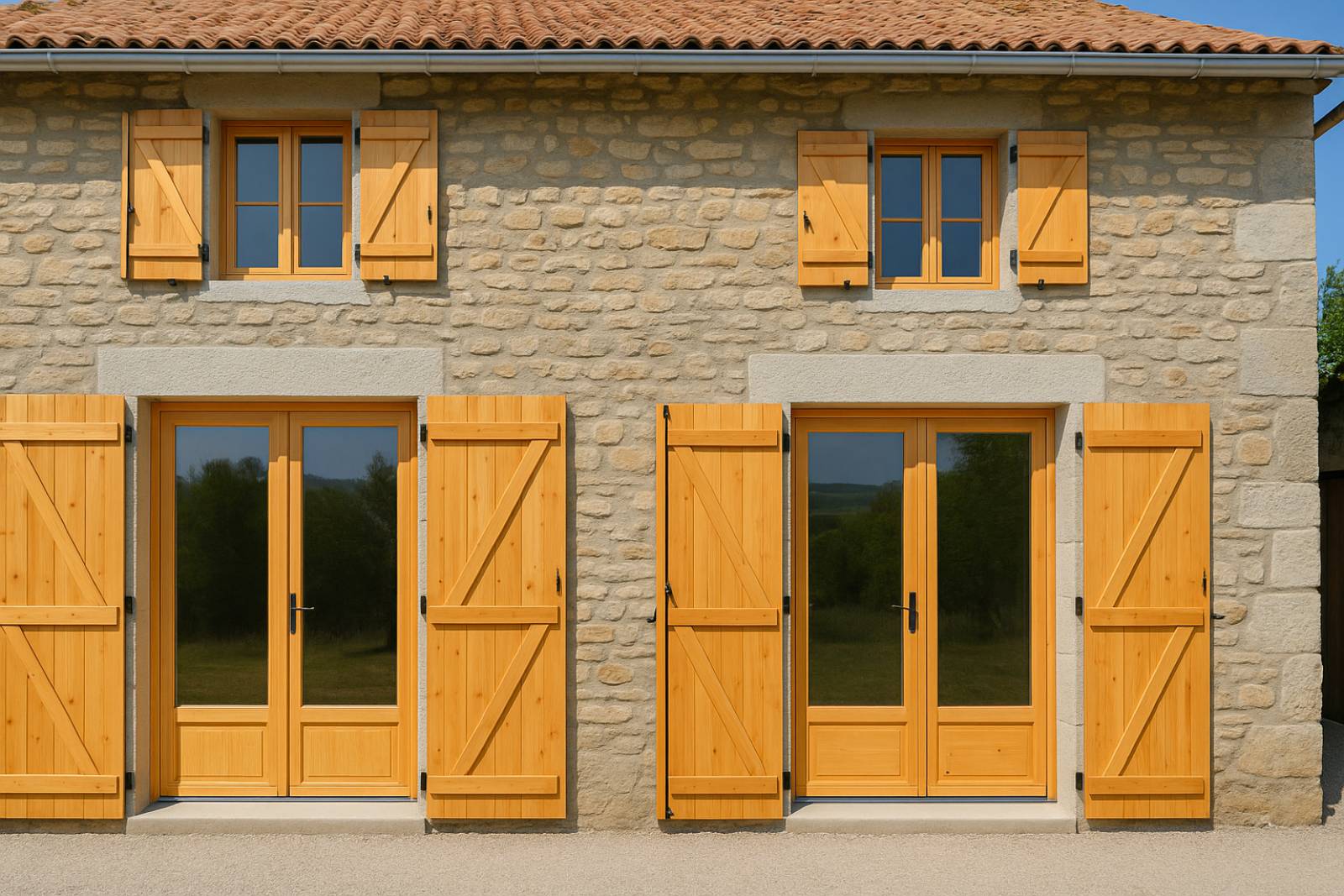 Installation de fenêtres en bois 2 battants à Bourgoin-Jallieu