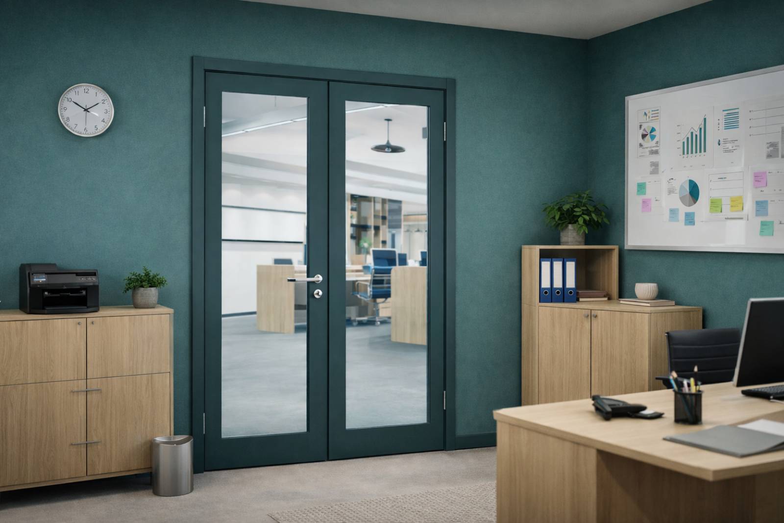 Installation d’une porte-fenêtre intérieure 215 × 120 à Morestel (Isère)