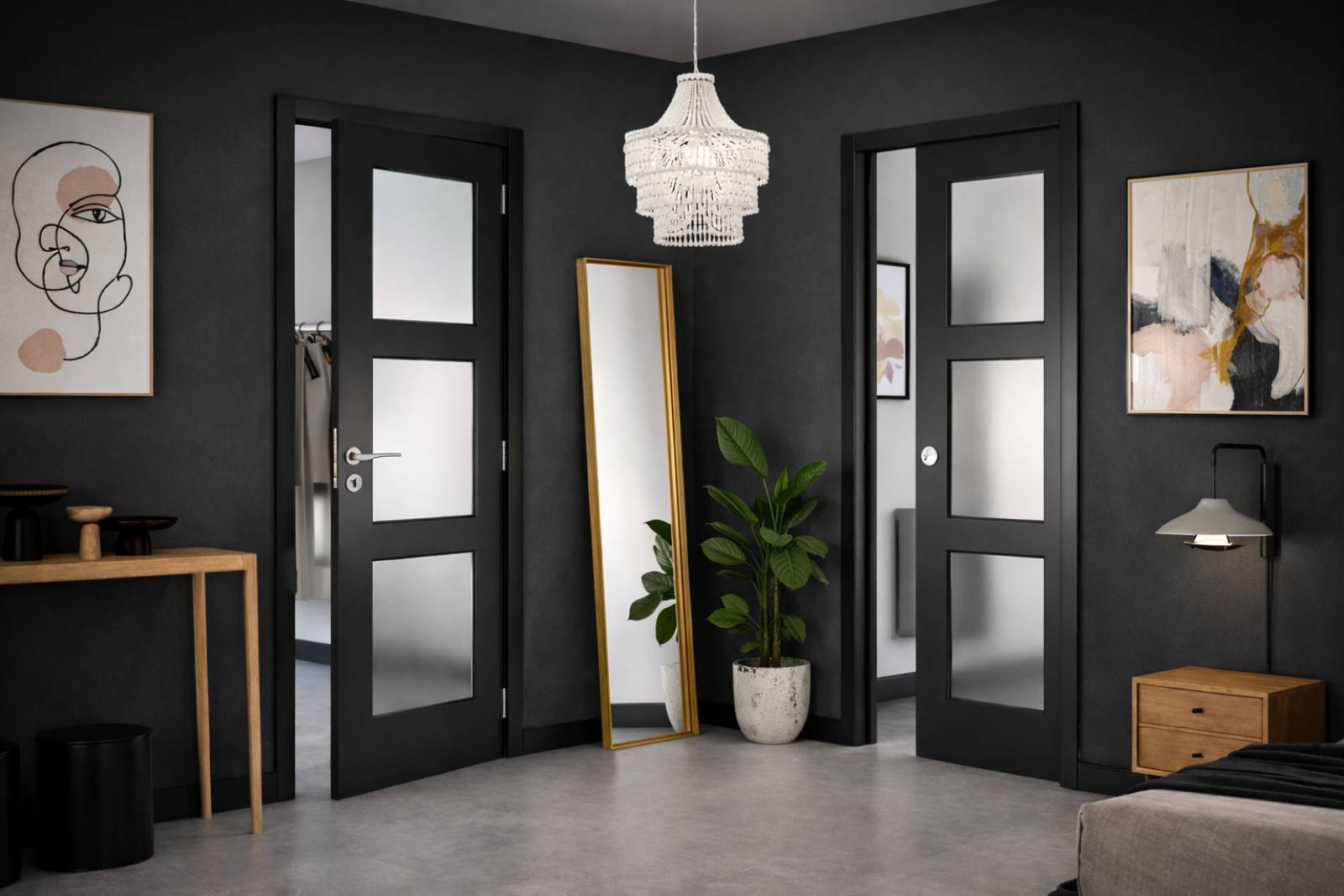 Pose d'une porte intérieure vitrée à Bourgoin-Jallieu (Isère)