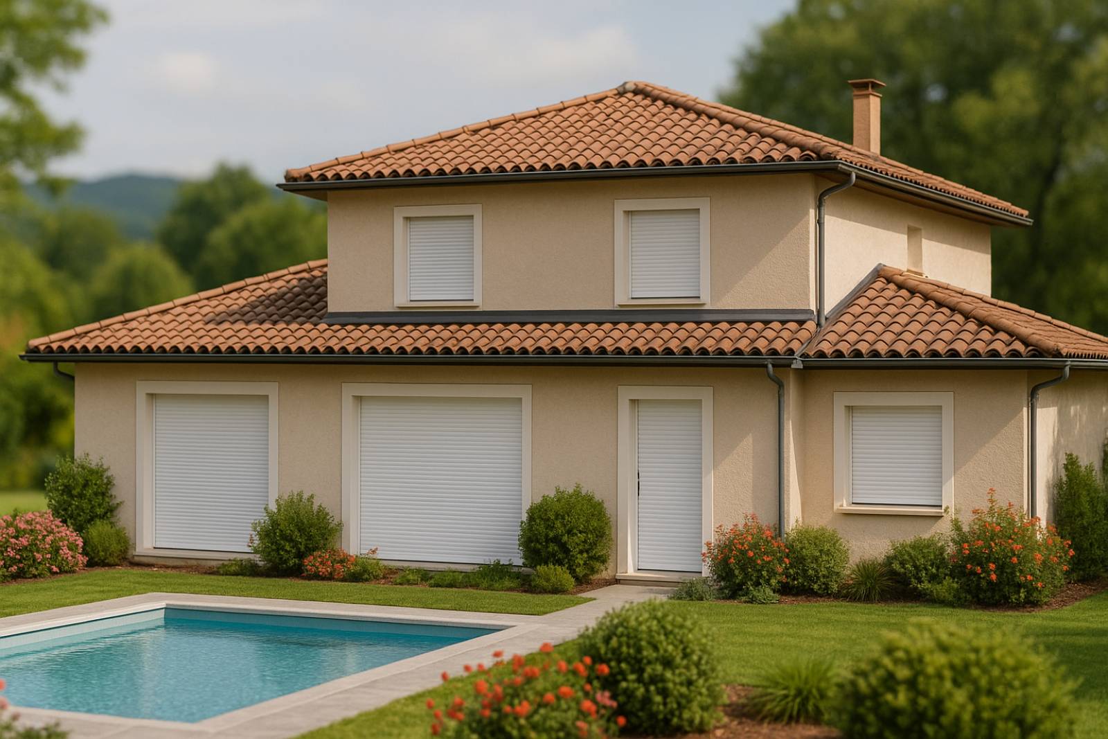 Pose de d'un volet roulant sur une porte d’entrée à La Tour-du-Pin