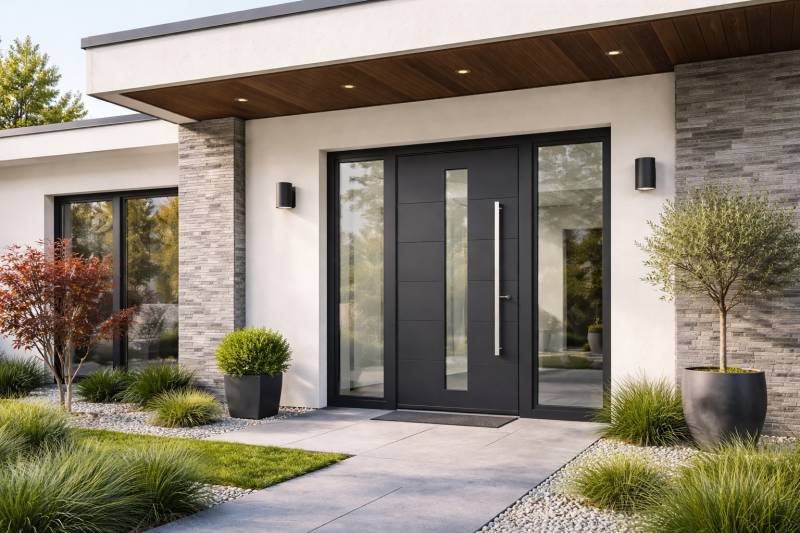 Porte d'entrée sur mesure posée par WINDOWS OUVERTURE à Bourgoin Jallieu en Isère