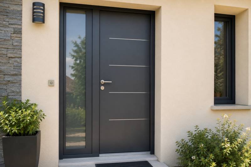 Pose d'une porte d'entrée avec tierce vitrée à Bourgoin Jallieu