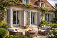 Pose de volet persienne pliante en bois en Isère (38)